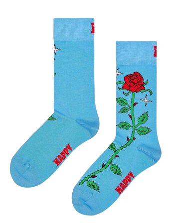 Rose Sock Blue Happy Socks