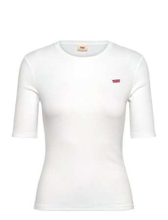 Luca Slim Tee White + Rib Knit White Levi's