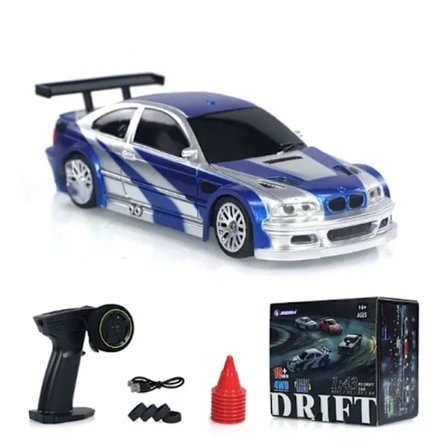 2.4G RC Drift Car 1/43 4WD kaukosäädin auto, nopea neliveto radio-ohjattu mini kilpa-auto malli poika lelu lahja