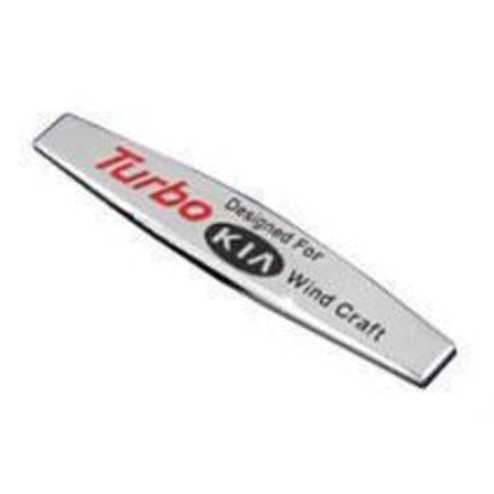 Kia Turbo Chrome metall emblem till bilen styling