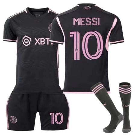2324 Miami tröja hemma/borta Messi vuxen fotbollströja för barn nr.10 with socks 22#120-130cm
