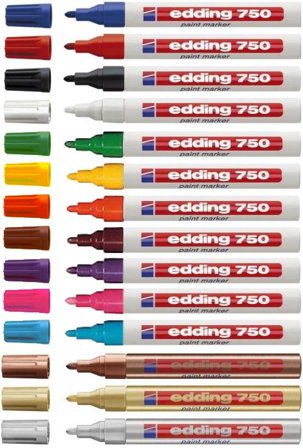 EDDING Mark Pen 750 sølv10-Pack