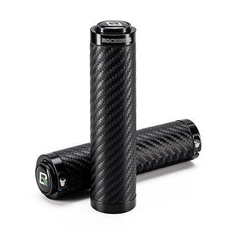 Rockbros Bike Grips Twisted Straight Anti-Slip Grips - Musta