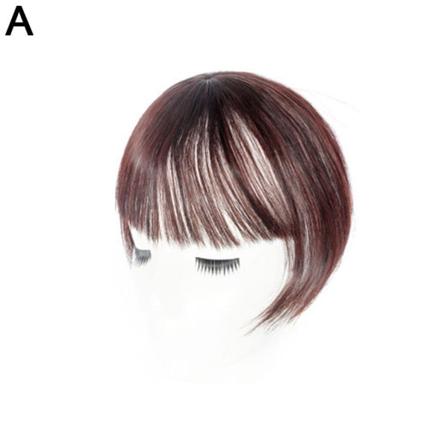 Osynlig sömlös tunt hår Topper hårstycke cover upp skallighet dark brown 24cm