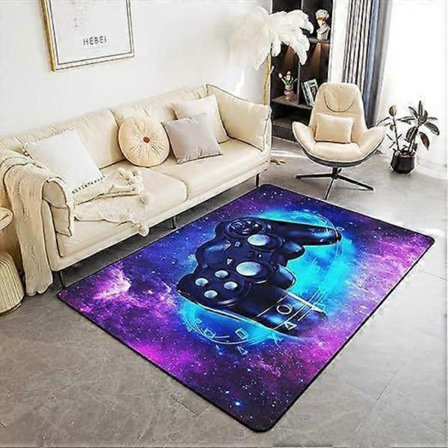 Spillmatte for gutter, kul spillstil, soveromsmatte, gutteromsdekor, videospill, soveromsteppe for tenåringer