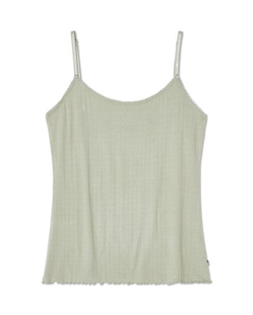 Lexington Pointelle viskoseblanding jersey pyjamaSengesettt, grønn