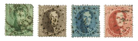 Belgien 1863 - OBP 13-16 - Stemplet