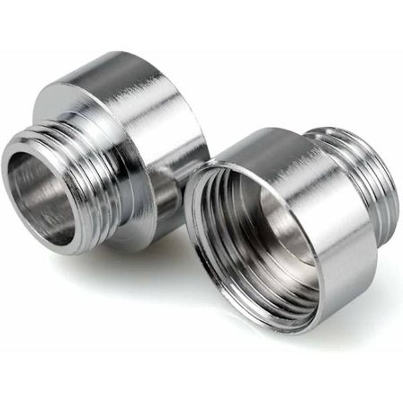 Krom Rørfittings 3/4" x 1/2", Reduksjonsnippel for Kranadapter, Dusjslanger [BR]
