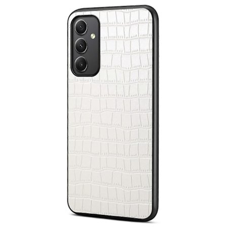 Samsung Galaxy A35 5G Nahkainen Takakuori Krokotiilikuviolla Suojaava Kotelo