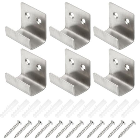 Flisfeste - 6 stk. - Opphengsfeste - Veggmontering - Veggkrok - Bilderammekroker - Malekroker - Speilklemme - Med skruer - Veggdekor