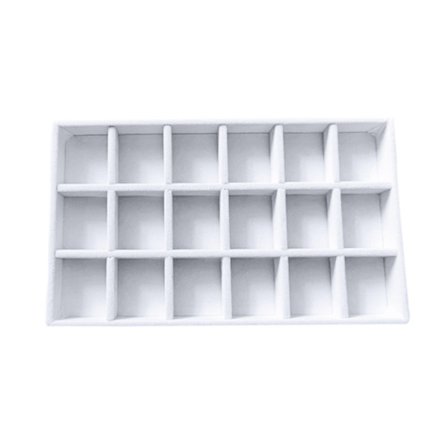 Velvet Smykkeskrin Multi Rum Øreringeholder Stabelbar Displayplade