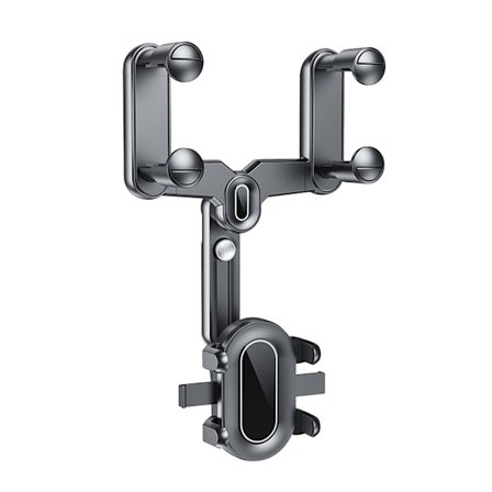Bak spejl biltelefonholder 360° roterbar og justerbar multifunktionel universel telefonholder til alle mobiltelefoner