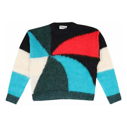 Essentiel Antwerp Round-neck Strik Blå, Dame Striktrøjer