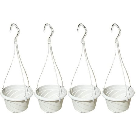 4-pak Hengeplanter Kurv Innendørs/utendørs Hengeblomsterpotter rød