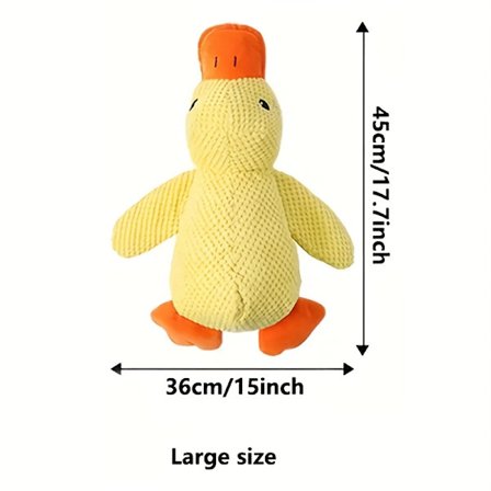 1 stk. Plys Gummi And Hunde Tygelegetøj Egnet til Små, Mellemstore og Store Hunde - Holdbar Tandfrembruds Lindring Tyggelig And med Gummiand til Leg &