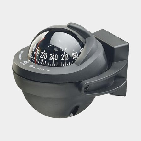 Marine compass Plastimo Offshore 95, Ø81 mm, bracket mounted, black conical card, black