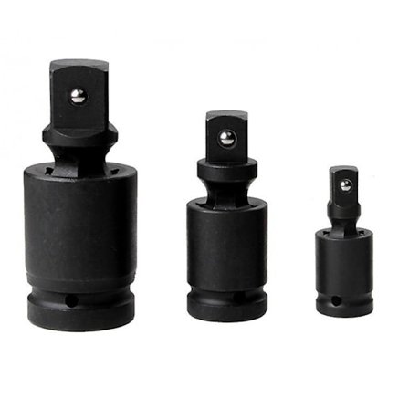 3-delad slagnyckeladapteruppsättning 1/2" 3/8" 1/4" reduceradaptrar med kula och fjäder