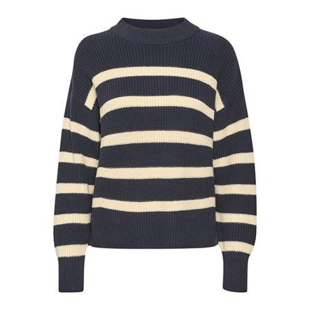 Part Two Round-neck Strik Grå, Dame Striktrøjer