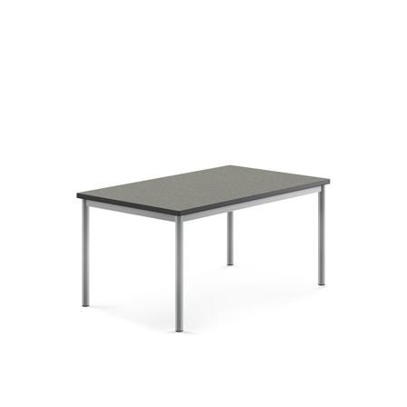 Tisch SONITUS, 1200x800x600 mm, Linoleum dunkelgrau, alugrau