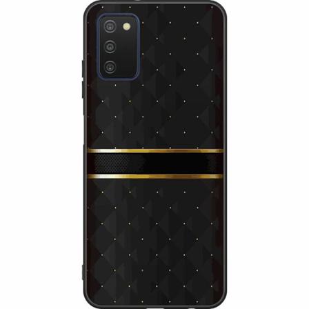 Samsung Galaxy A03s Svart Skal Golden Stripes
