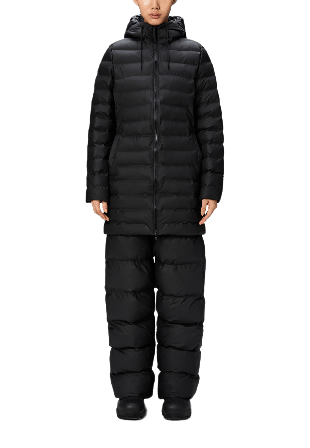 Rains Lohja Long Puffer Curve Jacket W3T3 Jackor Dam Svart S