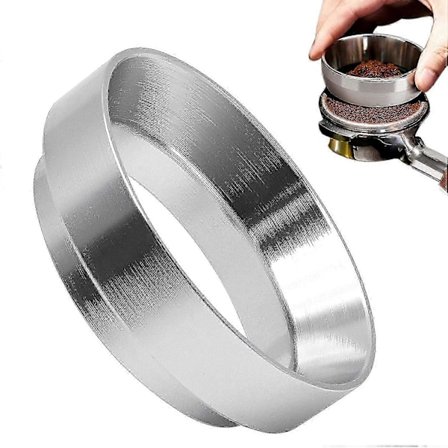 58 mm Espresso Doserings Tragt, Aluminium Kaffe Doseringsring med Magnetisk Udskiftning til Espressomaskine Portafilter 58 mm Espresso Doserings Tragt