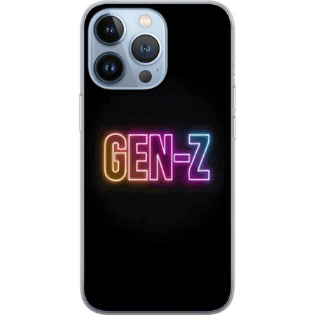 Yhteensopiva Puhelinkuori Apple Apple iPhone 13 Pro Neontext Gen Z värikkäässä valossa tummaa taustaa vasten modernissa digitaalisessa tyyliissä