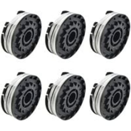 6 stk. hjuludskiftningstrim, græstrimmerhjulspole, til parkeringsplads