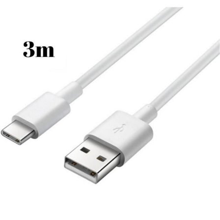Kabel för Samsung Galaxy A20E, A40, A50, A70, A80, S10, S9, S8, NOTE 10, NOTE 9, NOTE 8 - USB-C Laddkabel 3 Meter [Phonillico ]