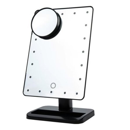 Sminkespeil med LED-lys og 10 ganger forstørrelse