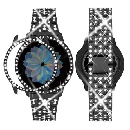 20mm 22mm Diamantarmband kompatibelt med Samsung Galaxy Watch 7/FE/6/5/pro/4/Classic/Active 2 Metallarmband Amazfit GTR 4/GTS 4/2/2e/3 Armband