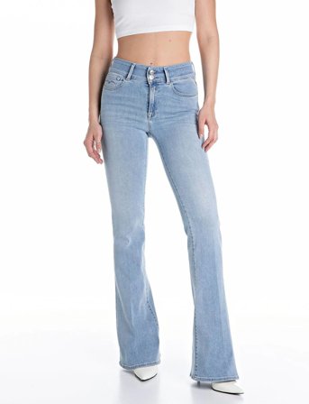 Replay Newluz Flare Trousers Flare - Blue - 28 x 34