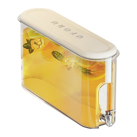 Kjøleskap Kaldtvannskanne Med Kran Lett Rengjøring Vanndispenser For Hjem/Isvann Hvit