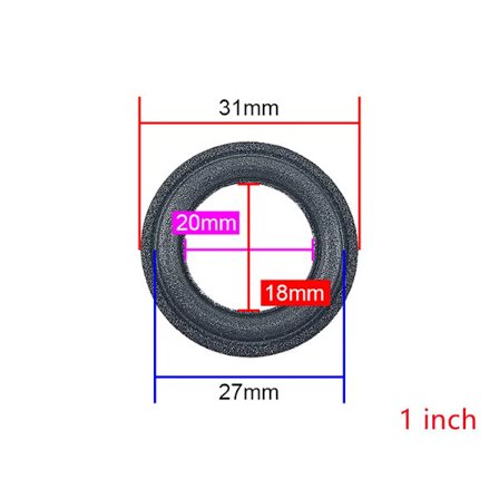 Högtalarskumreparation 1 2.5 3.5 4 6.5 tum surround ring fjädring Full Range högtalare högtalare 2 st.