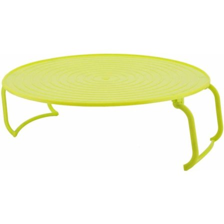 Mikrobølgeovnsbakkeholder Multifunktionel Bagepladeholder i Plast til Mikrobølgeovnstilbehør med Håndtag og Tallerken, Grøn