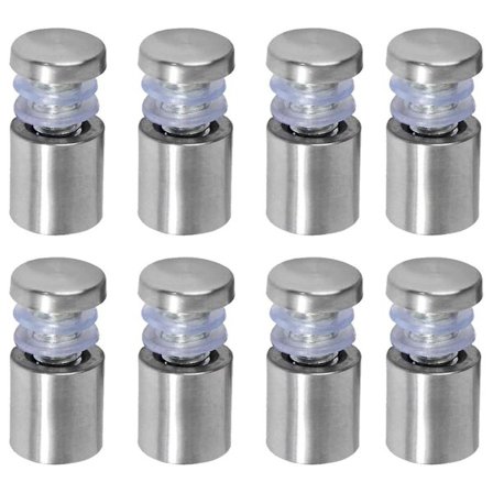 3/4 Dia X 1 tomme (19x25mm) Avstandsskruer Veggfeste Skiltholdere Akrylglassspiker 8 stk