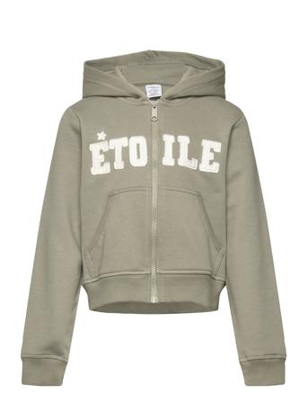 Sweatshirt Hoodie Zipp Tops Sweat-shirts & Hoodies Hoodies Green Lindex