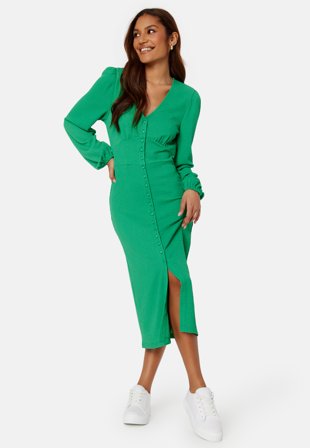 BUBBLEROOM Structure Button Midi Dress Klær