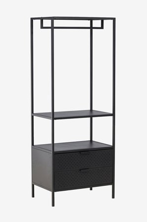 Venture Home - Vaatenaulakko Malibu - Musta - Vaatteiden säilytys - - Homeroom