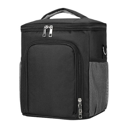 Isolert termisk veske Håndveske Lunsjkjøler Tote for reiser Utendørs Piknik grå