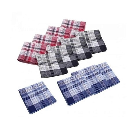 12 stk. stoflommetørklæder til mænd Lommetørklæder Bandanaer 40x40 cm Assorteret lommetørklæde til far, kvinder og mænd