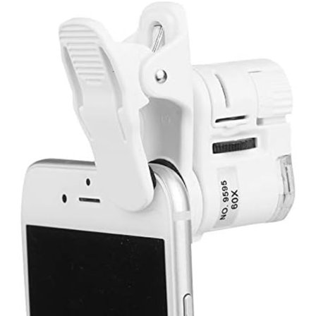 60-kertainen zoom LED-puhelinklipsimikroskooppi, kannettava optinen mikrolinssi, suurennuslasi, yleinen teleskooppikamera