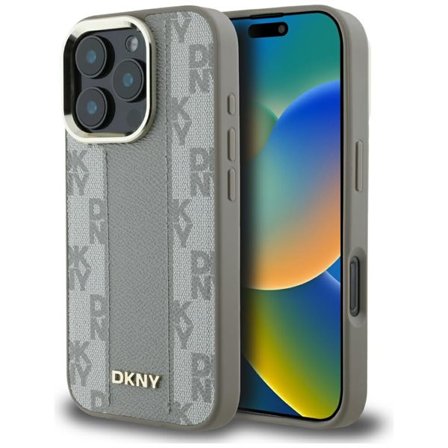DKNY Checkered Pattern Magsafe iPhone 16 Pro Max Case - Beige