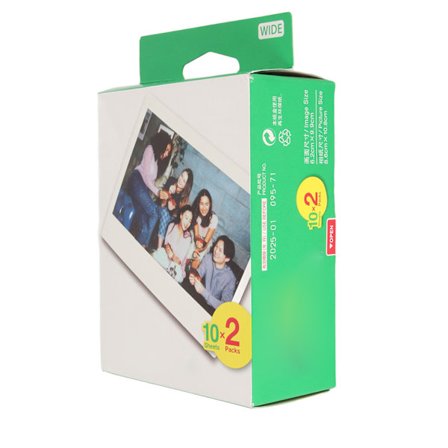 Fujifilm Instax Wide Instant Film 20 ark Kompatibel med Instax Wide 300 200 210 100 500AF og Lomo Wide kamera