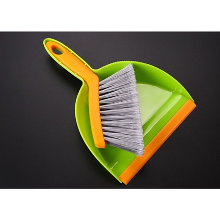 Orange Green Rengöringsborste och Dammsugare, Mini Kvast och Dammsugare,