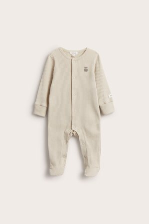 Newbie | Pyjamas med brodering | Beige