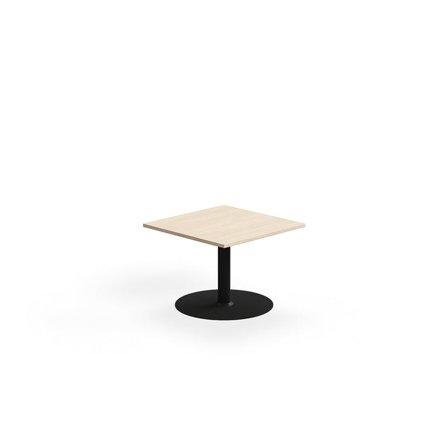 Stolik kawowy ALVA, 700x700x500 mm, laminat wysokociśnieniowy, czarny/brzoza