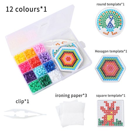 5mm pusselbönor DIY handgjord intelligensleksak pusselbönor set