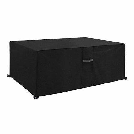 Hagemøbeltrekk med ventilasjonsåpninger, vanntett, vindtett, UV-bestandig, slitesterkt 420D Oxford-stoff, firkantet (315x160x74cm) - Svart