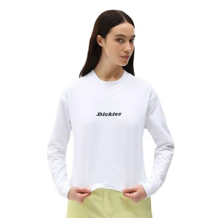 Dickies, Koszulka damska Longsleeve Loretto Dk 0A4Xegwhx Biały, Kobieta, Rozmiar: S